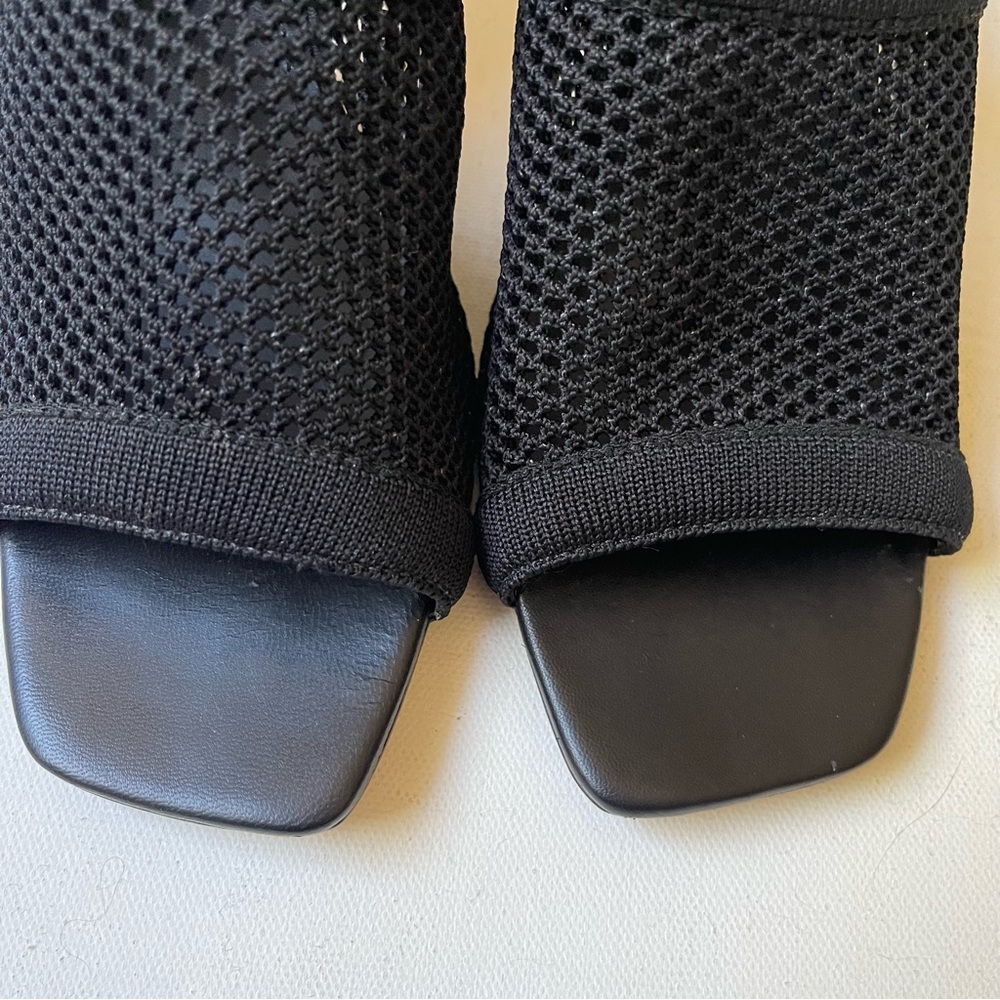 Schutz SINARA KNIT SANDAL Black Heels Leather Size 7.5 - Picture 6 of 9